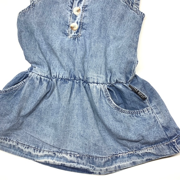 Little Bipsy Denim Flutter Dress - Picture 3 of 6